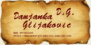 Damjanka Glijaković vizit kartica